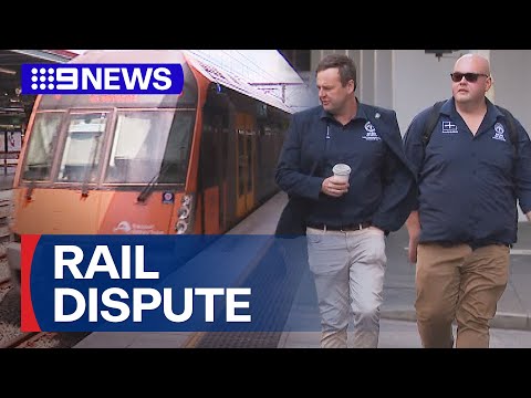 Union and Government prepare to fight out rail dispute in court | 9 News Australia