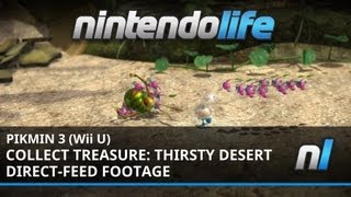 Pikmin 3 (Wii U) Collect Treasure: Thirsty Desert - Direct Feed Footage