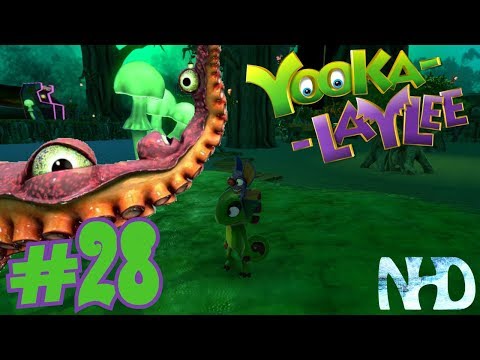 Let's Play Yooka-Laylee (pt28) Moodymaze Marsh - Trev The Tenteyecle (boss)