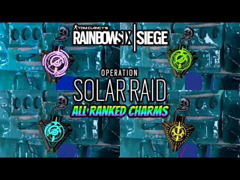 ALL OPERATION SOLAR RAID *RANKED CHARMS* IN GAME SHOWCASE!! (RAINBOW SIX SIEGE)