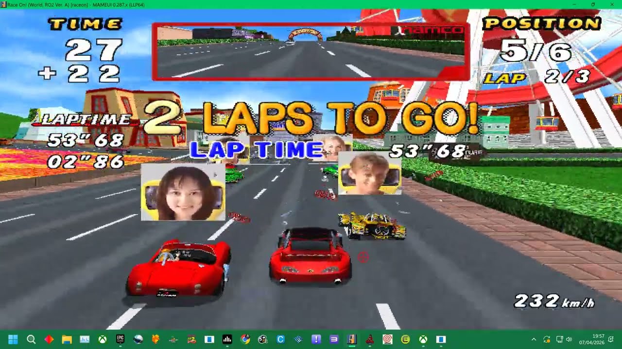 MAME 187 = NAMCO RACE ON ! = SECRET CAR 1 ADVAN - ALL COURSES 1-3 4K UK ARCADES