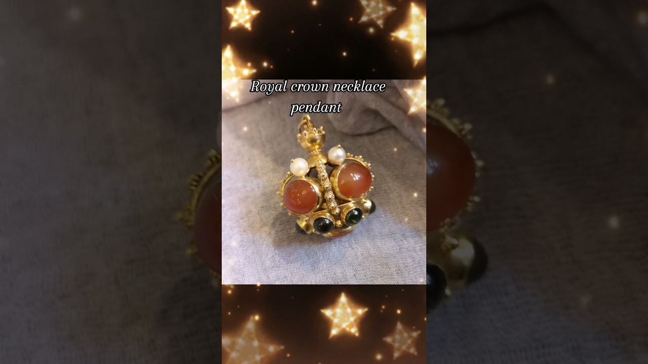 Royal crown necklace pendant https://frenchvintageantik.etsy.com/listing/4393470034 #royaljewelry