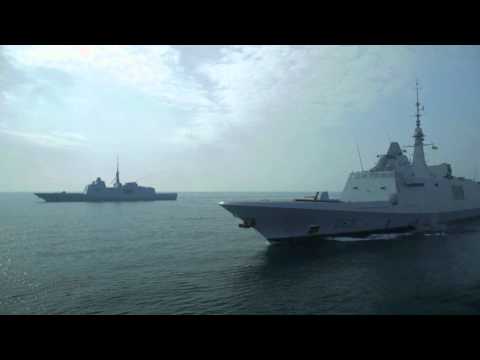 DCNS FREMM Frigates Aquitaine & Normandie Joint Sea Trials