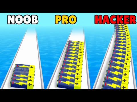NOOB vs PRO vs HACKER in Battery Run 3D