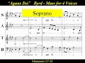 William Byrd - Mass for Four Voices - Agnus Dei - Soprano