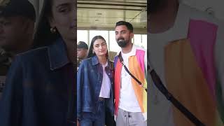 KL Rahul and Athiya Shetty looked perfect for each other while they snapped at the airport