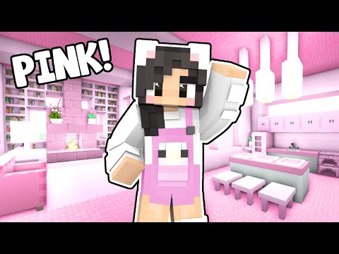 ????Minecraft But I Can Only Build With PINK