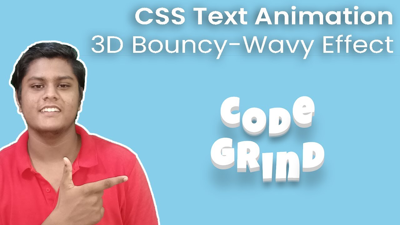 3D Bouncy-Wavy Text Animation using CSS. Complete tutorial | Code Grind