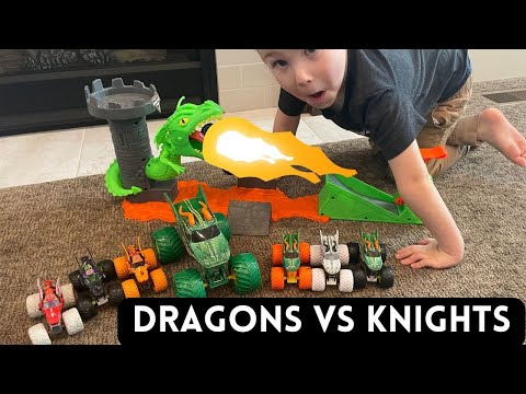 The Ultimate Monster Truck Challenge: Dragons vs. Knights Monster Jam Dueling Dragon Playset