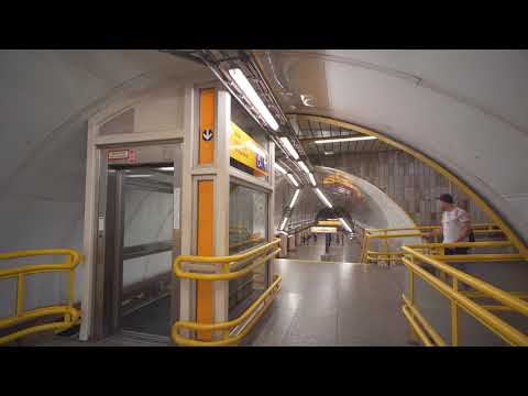 Czech Republic, Prague, metro ride from Křižíkova to Florenc, 2X elevator