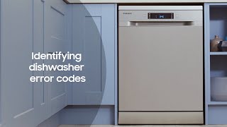 How to solve error codes on your Samsung Dishwasher | Samsung UK