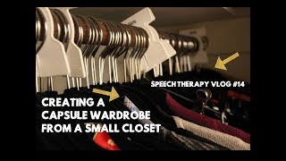 Creating a Functional Capsule Wardrobe from a Small Closet #SpeechTherapy Vlog #14