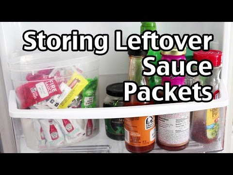 Storing Leftover Restaurant Sauce Packets Video