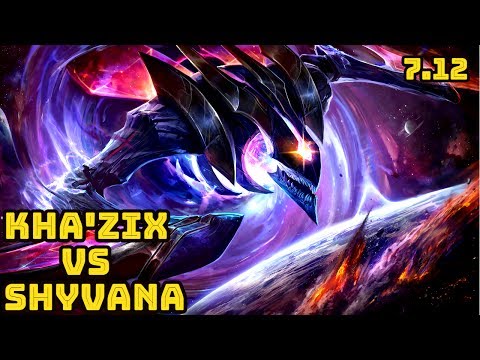 KHA'ZIX VS SHYVANA JUNGLE +INSANE BARON STEAL- SEASON 7 RANKED
