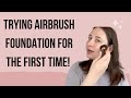 Trying Airbrush Foundation for the FIRST Time! Jerome Alexander Review & Demo