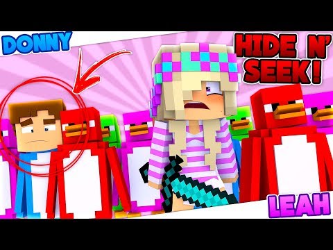 Minecraft CHALLENGE GAMES ICE CREAM PENGUINS-MORPH HIDE AND SEEK MODDED MINI-GAME-Leah & Donny!