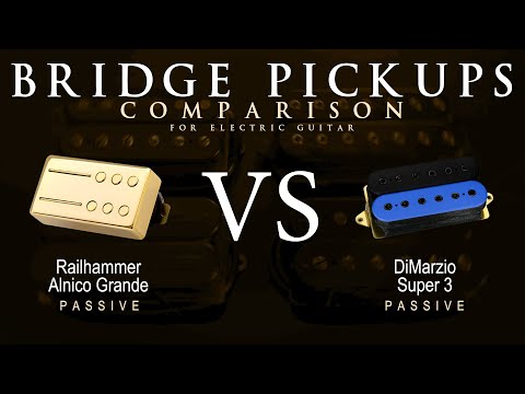 Railhammer ALNICO GRANDE vs DiMarzio SUPER 3 - Bridge Guitar Pickup Comparison Tone Demo