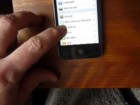 comment regler sms iphone 4