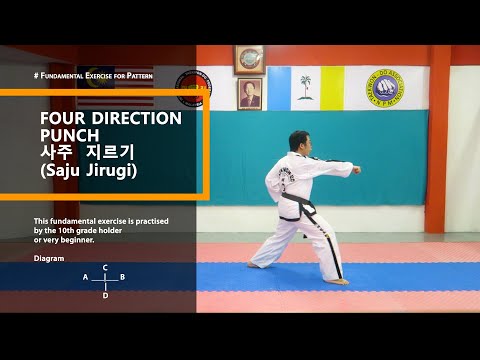 How to Practice Four Direction Punch (Saju Jirugi) - ITF Taekwon-Do Pattern Lesson #01