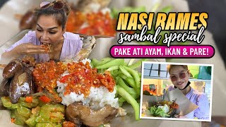 Download lagu Indonesian Nasi Rames for Breakfast with Super Spicy Sambal Cabe 🔥 Ati Ayam, Pare, Ikan & Labu ❤️ mp3