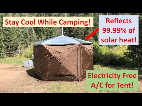 "Sun-Fly" Stay cool while camping! No electricity A/C! Quick Set Pavilion by Clam.