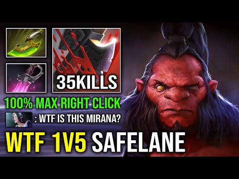 How to Play Safelane Carry Axe 100% Full Right Click Max Attack Speed Unlimited Spinning Dota 2