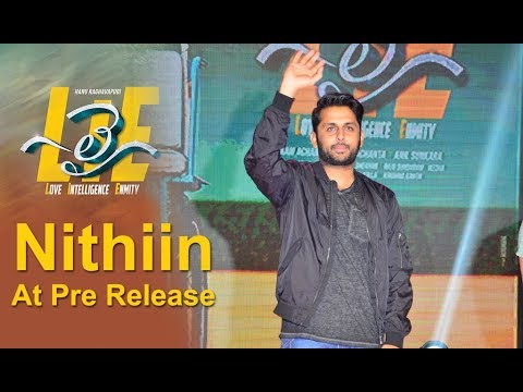 Nithiin at LIE Pre Release Event