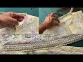 Overlapping Neckline With Ban Attached With Pearls