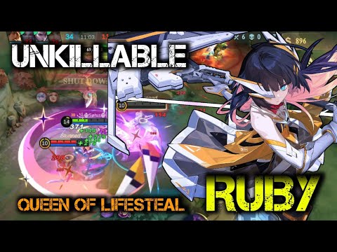 Unkillable!! Ruby the Queen of Lifesteal is Immortal | Mecha Maiden Aspirants | Ruby Gameplay | MLBB