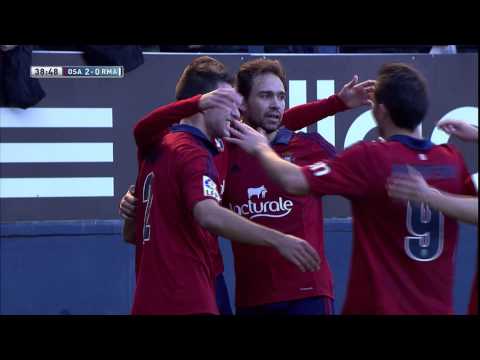 Gol de Oriol Riera (2-0) en el Osasuna - Real Madrid - HD