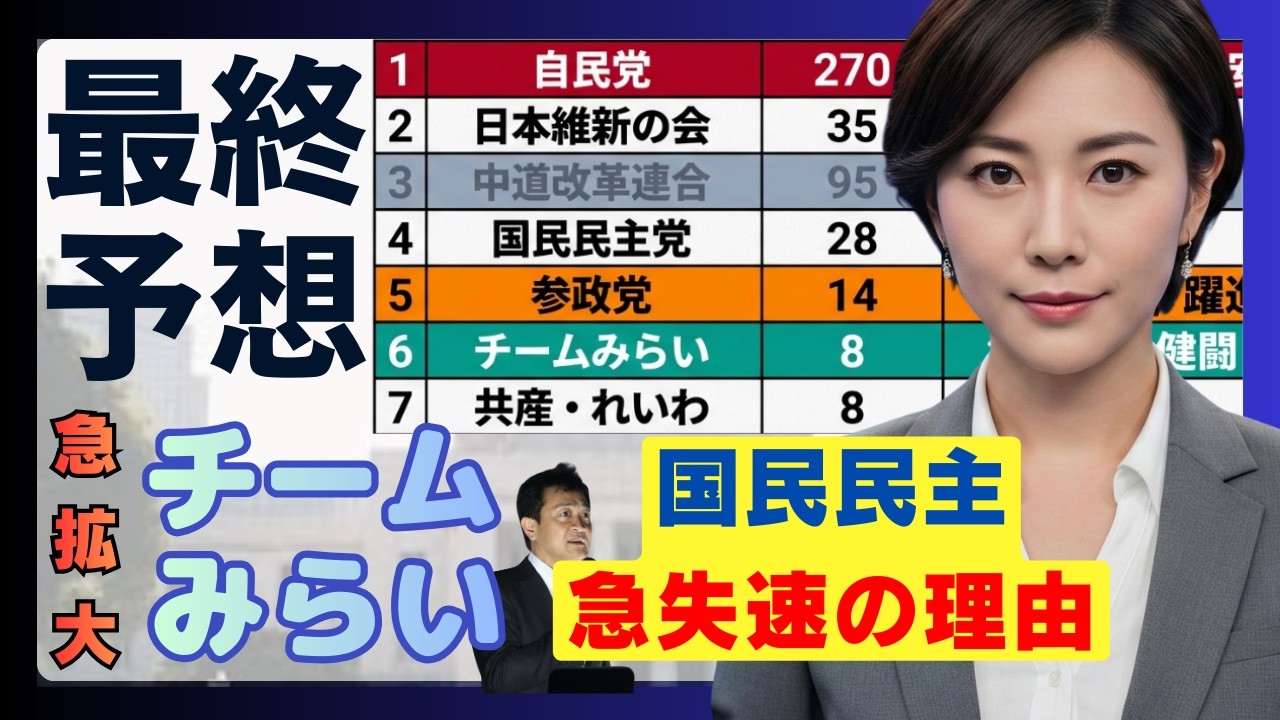 【衆議院選挙2026議席予想】高市早苗&自民党圧勝、中道改革連合は完敗＆解散？？ #高市早苗 