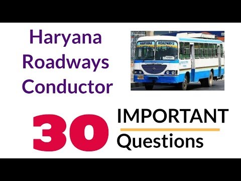 Top 30 Haryana Roadways Conductor Paper Important Questions for HSSC exams - Part 4 Video