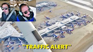 Buzzing an International Airport in a Cessna 172 (with ATC) Chicago VFR Flyway