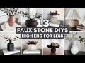 13 Faux Stone DIYs High End Look For Less Aesthetic Affordable Home Decor