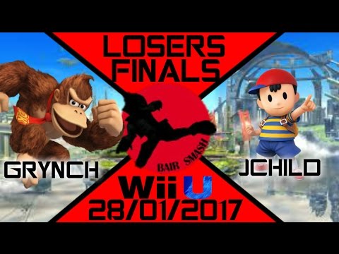 Bair Smash 9 Loser Finals- BS// Grynch (Donkey Kong) Vs. SWW | Jchild (Ness) - Smash Wii U
