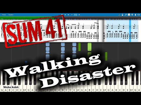 Sum 41 - Walking Disaster [Piano Tutorial | Sheets | MIDI] Synthesia