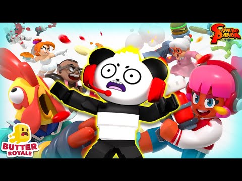 BUTTER SLIP AND SLIDE BATTLE ROYALE ! Let's Play Butter Royale with Combo Panda!!
