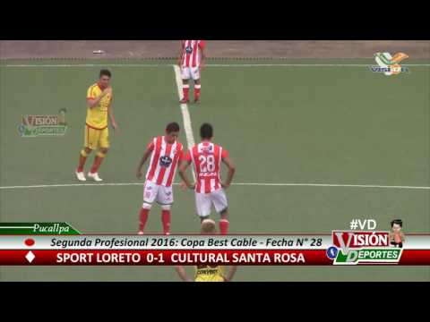 Sport Loreto 0 vs Cultural Santa Rosa 1 - Resumen HD - Segunda Profesional 2016 - Fecha 28