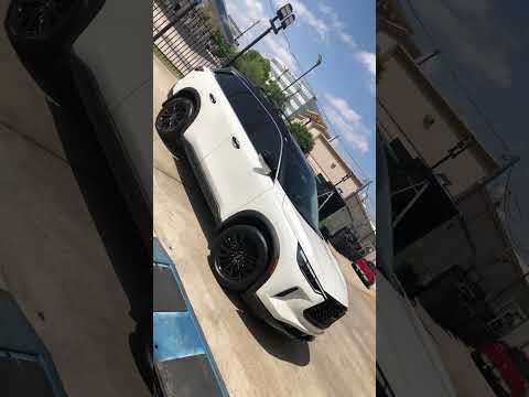 AWT - Blackout 2023 Infiniti QX60 Black Roof Wrap Powder Coated OEM Wheels & Red Painted Calipers