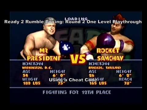 Ready 2 Rumble Boxing: Round 2: Mr: President One Level Playthrough Dreamcast Cheat Code :D #Sega