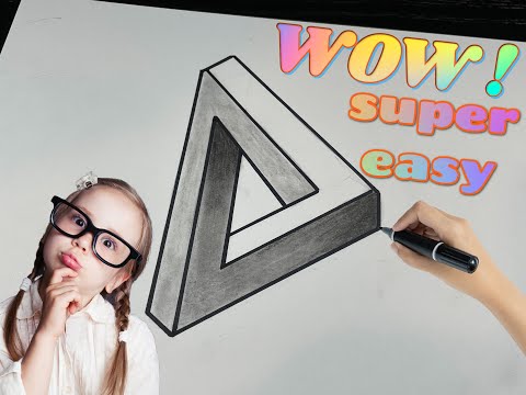 How to draw the Impossible Triangle / Optical Illusion Fun