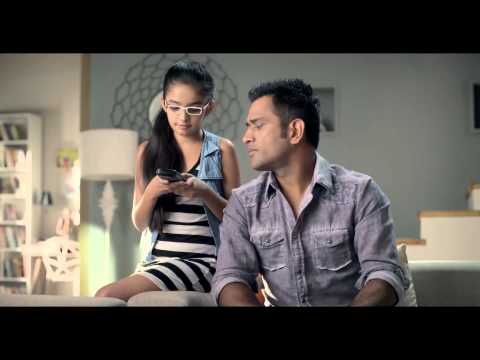 Anushka Sen with Dhoni in Orient Electric TVC
