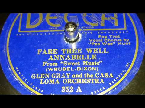 Glen Gray Orchestra - Fare Thee Well Annabelle (1935)