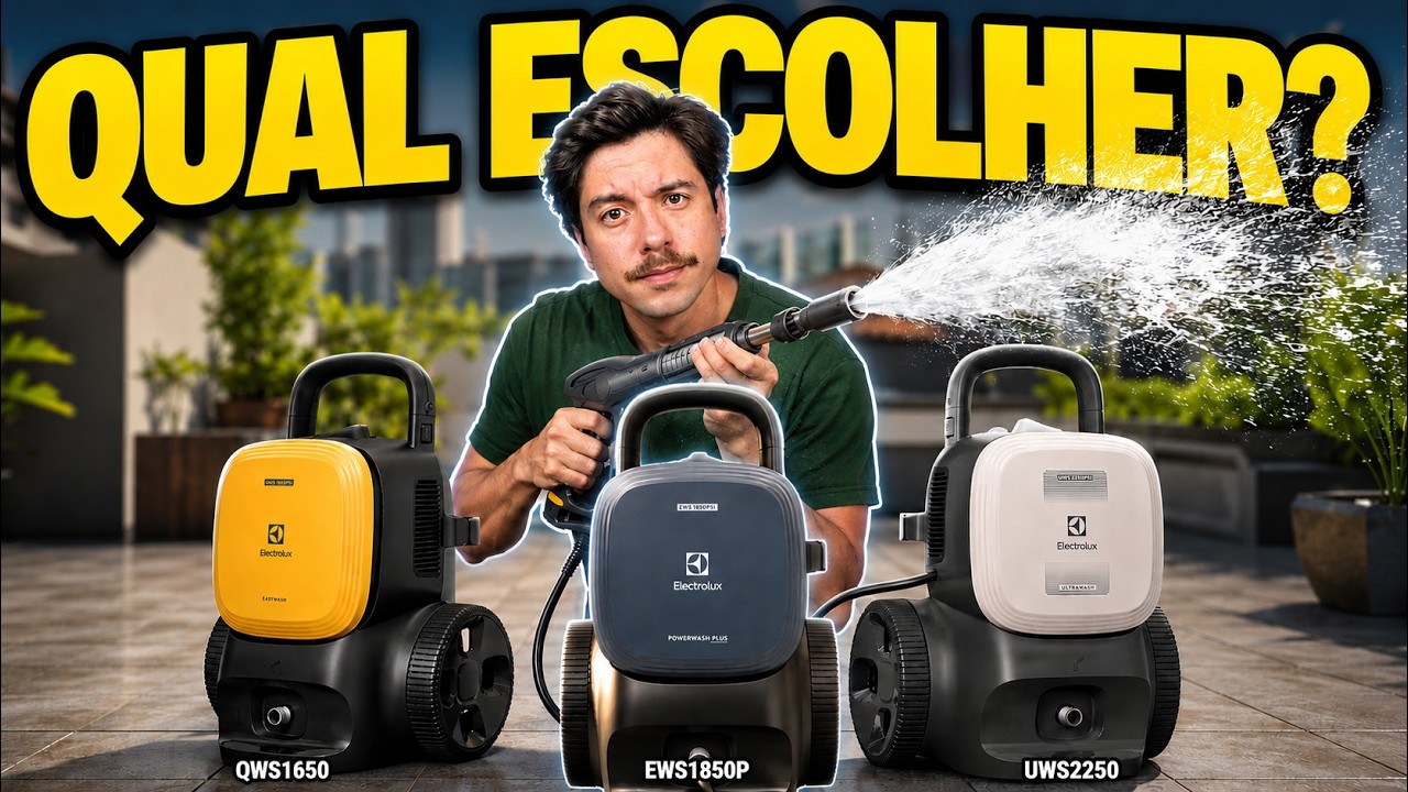 Miniatura da avaliação em vídeo de Lavadora de Alta Pressão Electrolux EWS1850 1850PSI 1500W