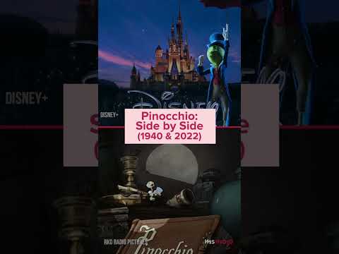 Pinocchio 1940 vs 2022: Side by Side #shorts