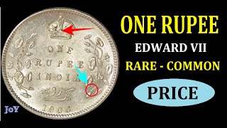 BRITISH INDIA  EDWARD VII ONE RUPEE OLD COIN VALUE IN TAMIL
