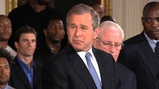 Baltimore Ravens Flashback-Baltimore Ravens Visit White House And President George W. Bush In 2001