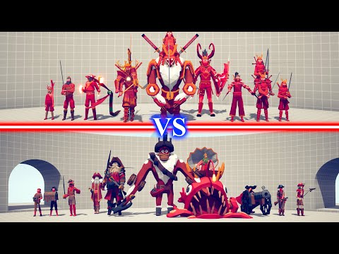 DYNASTY DLC TEAM vs PIRATE DLC TEAM - Totally Accurate Battle Simulator TABS