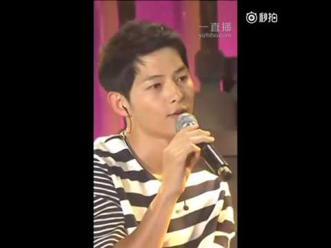160716 Song Joong Ki - singing 'KISS GOODBYE' - Fanmeeting in Shanghai