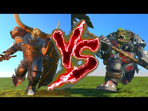 Archaon the Everchosen VS Grimgor Ironhide. Total War Warhammer 3